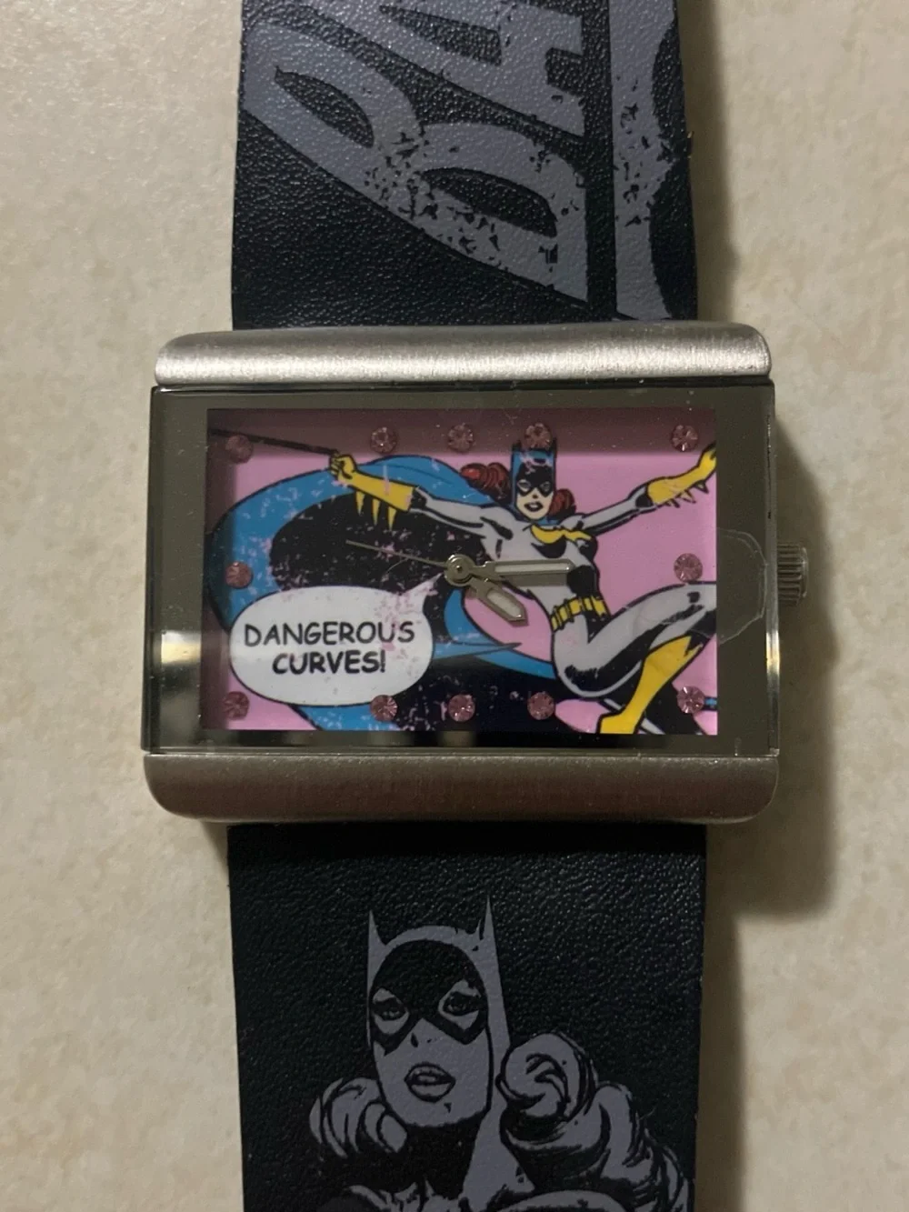 Armitron “Dangerous Curves” Batgirl watch with graphic band - not tested